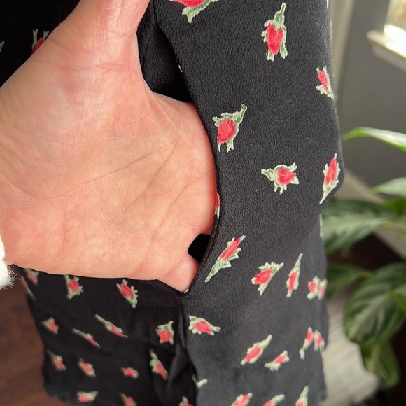 Topshop Petite Rose Print Romper - Picture 3 of 8